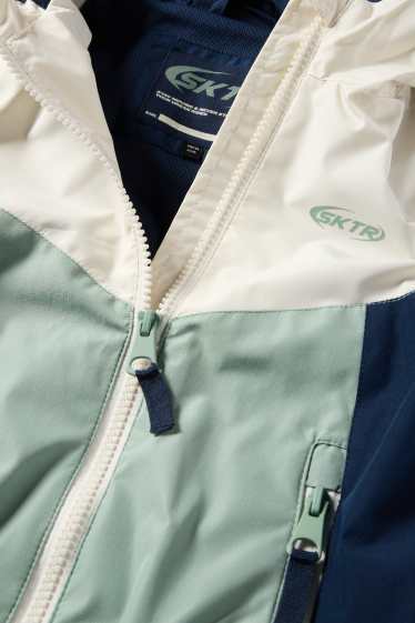 Kinder Buben - Jacke mit Kapuze - wasserabweisend - mintgrün