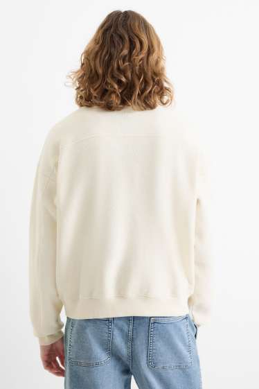 Herren - Sweatshirt - strukturiert - cremefarben