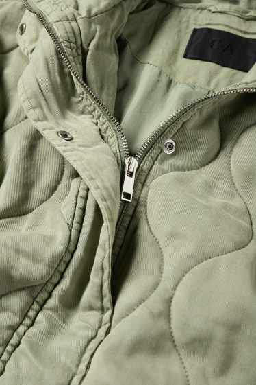 Dames - Jas met stiksels - lichtgroen