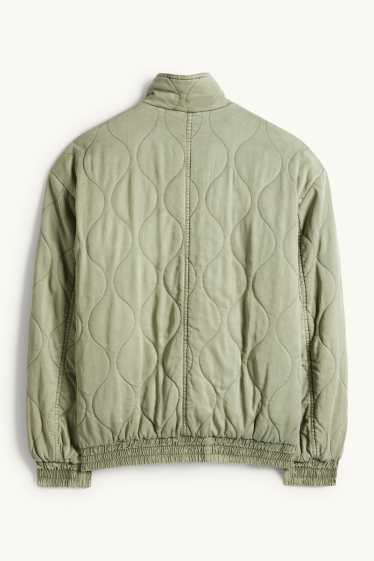 Dames - Jas met stiksels - lichtgroen