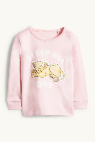 Bebés niñas - El Rey León - pijama para bebé - 2 prendas - blanco / rosa
