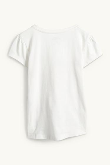 Nena - Casa de Nines de la Gaby - samarreta de mànigues curtes - efecte brillant - blanc