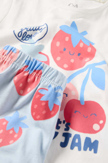 Děti - dívky - Kawaii - tričko s krátkým rukávem - bílá/červená