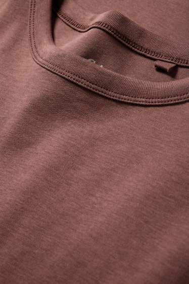 Dona - Samarreta de màniga curta - oversized - marró fosc