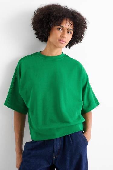 Femei - Bluză de molton - verde