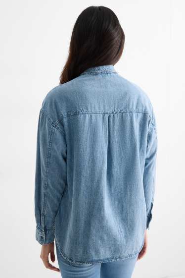 Dames - Spijkerblouse - blauw