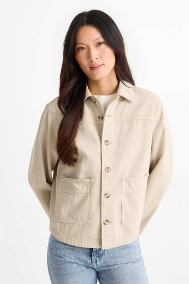 Femmes - Shacket en jean - beige