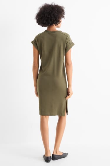 Damen - T-Shirt-Kleid - khaki