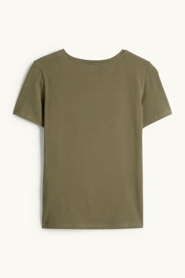 Damen - T-Shirt - Slim Fit - khaki