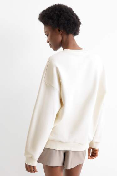 Dames - Oversized sweatshirt - crèmekleurig