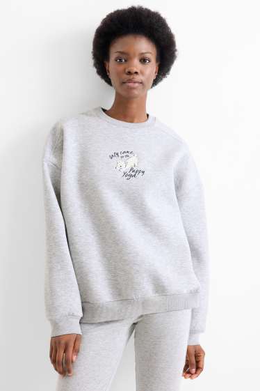 Damen - Oversized-Sweatshirt - hellgrau