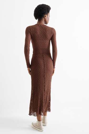 Dámské - Sukně - tmavohnědá