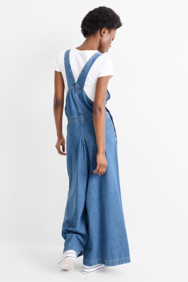 Dames - Denim tuinbroek - jeanslichtblauw