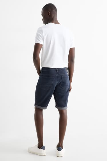 Men - Denim shorts - Flex jog denim - LYCRA® - dark blue