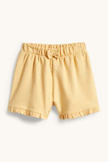 Bébés filles - Short bébé - finition texturée - jaune