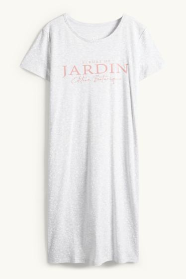 Damen - Nachthemd - hellgrau