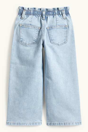 Kinder Mädchen - Blume - Relaxed Jeans - LYCRA® - helljeansblau