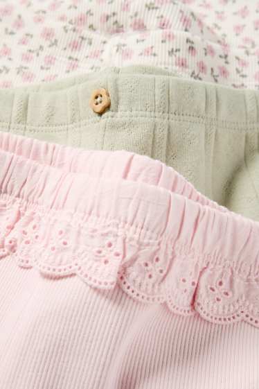 Nadó nena - Paquet de 3 - leggings per a nadó - acanalats - rosa