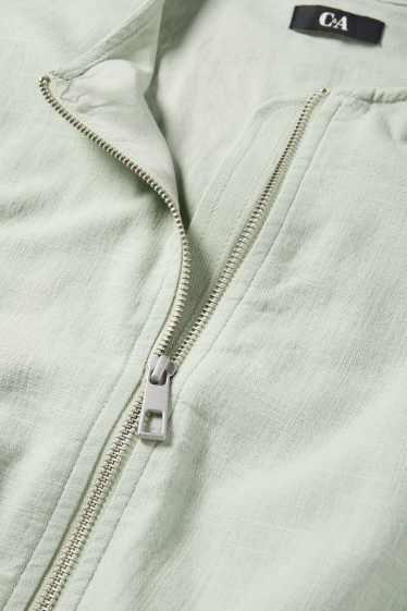 Mujer - Cazadora con parte de lino - verde menta