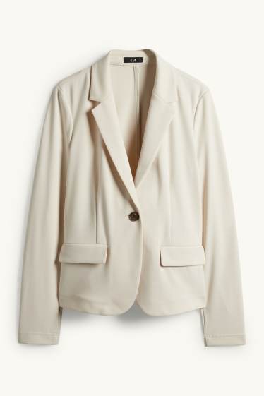 Mujer - Americana de jersey - regular fit - blanco roto