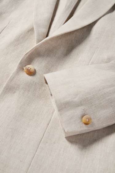 Men - Mix & match tailored jacket - regular fit - linen blend - cremewhite