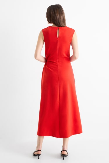 Damen - Fit & Flare Kleid - rot