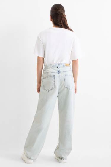 Enfants filles - Barrel jean - jean bleu clair