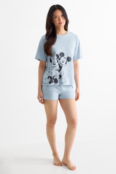 Dames - Shortama - Disney - lichtblauw