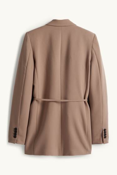 Donna - Blazer lungo - relaxed fit - marrone chiaro