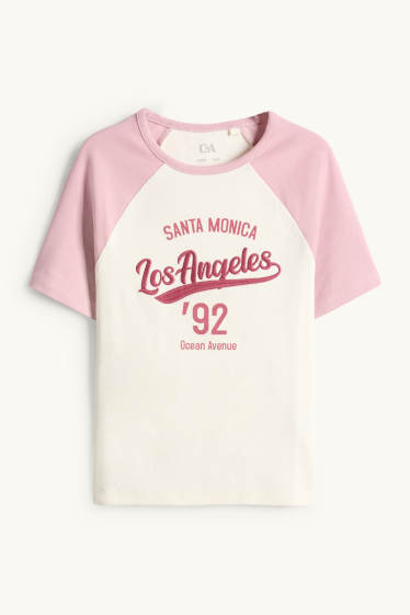 Enfants filles - Los Angeles - T-shirt - blanc / rose