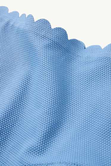 Femei - Chiloți bikini - talie înaltă - LYCRA® XTRA LIFE™ - structurați - albastru