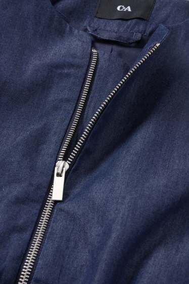 Women - Denim bomber jacket - dark blue