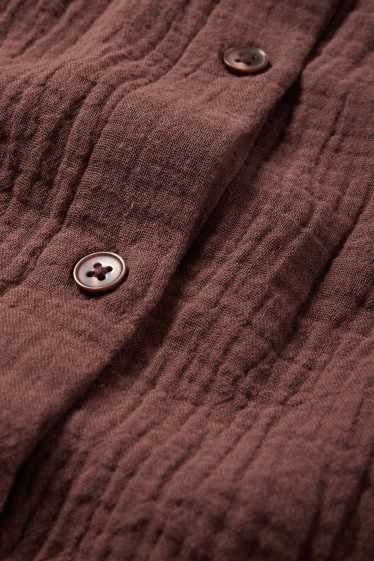 Donna - Blusa in mussola - marrone