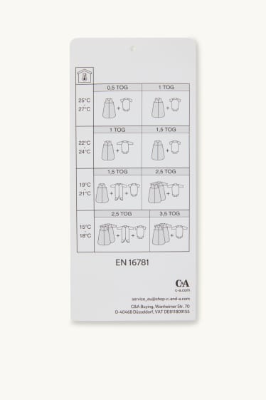 Neonate - Stelline - sacco nanna neonati - 18-36 mesi - bianco / beige
