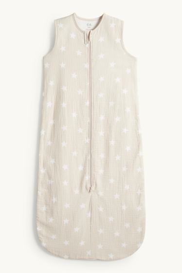 Neonate - Stelline - sacco nanna neonati - 18-36 mesi - bianco / beige