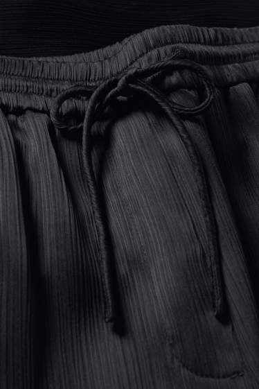 Mujer - Pantalón de oficina - mid waist - wide leg - negro