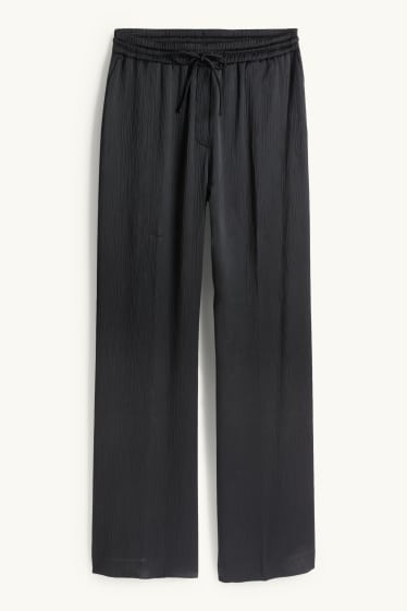 Mujer - Pantalón de oficina - mid waist - wide leg - negro