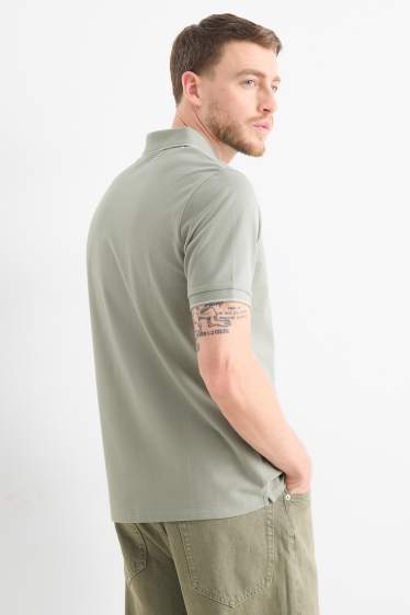 Men - Polo shirt - slim fit - light green
