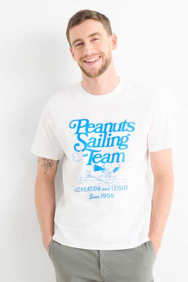 Hommes - T-shirt - regular fit - Peanuts - bleu / blanc
