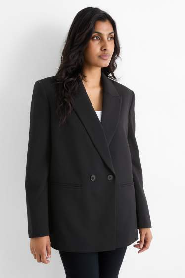 Femmes - Blazer long oversize - noir