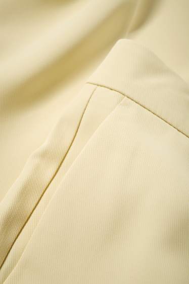 Mujer - Pantalón de oficina - mid waist - wide leg - amarillo claro