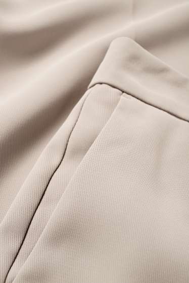 Mujer - Pantalón de oficina - mid waist - wide leg - topo