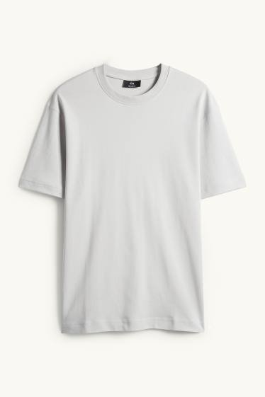 Heren - T-shirt - relaxed fit - lichtgrijs