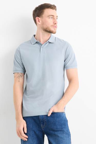 Men - Polo shirt - slim fit - light blue