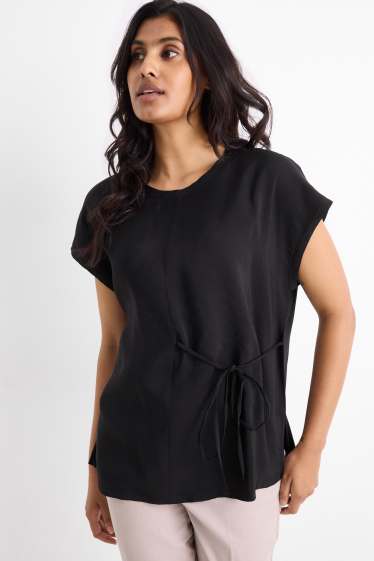 Femmes - T-shirt - regular fit - noir