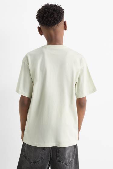 Kinderen: jongens - Spin - T-shirt - mintgroen
