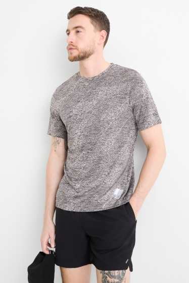 Heren - Sportshirt - regular fit - zwart / grijs