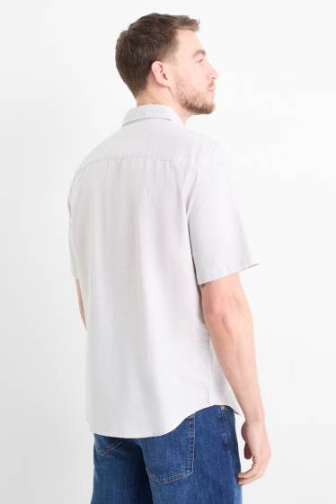 Hommes - Chemise - regular fit - col kent - gris clair