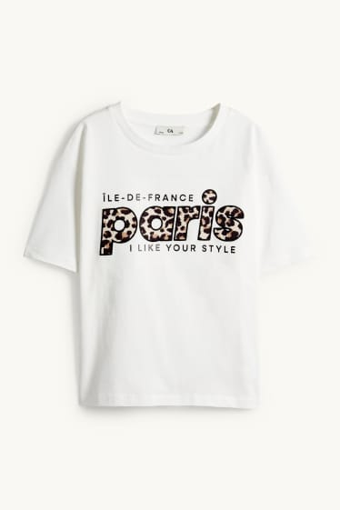 Bambine - Parigi - t-shirt - bianco