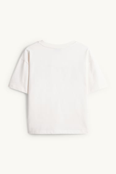 Bambine - Fiocco - maglia a maniche corte - bianco crema